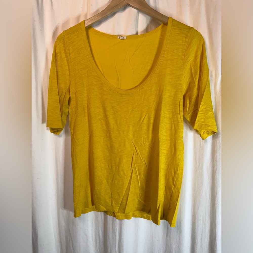 J. Crew Bright Yellow Short Sleeve Tee
